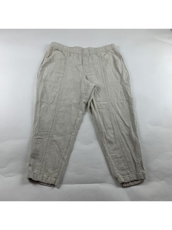 Old Navy Pants - Old Navy Flax Linen Blend High Rise Straight Tapered Pant XL